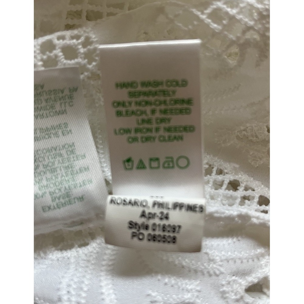 $228 NWT Lilly Pulitzer Sz 8 Oaklynn Tunic Lace White Palms Paradise Ribbon New - Picture 14 of 15